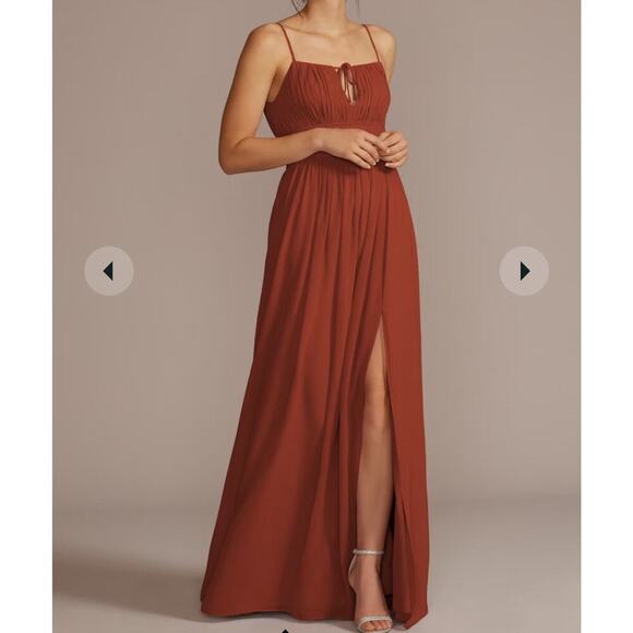 CELEBRATE DB STUDIO chiffon gathered bodice dress bridesmaid NEW SZ 22 Quartz - Picture 12 of 13